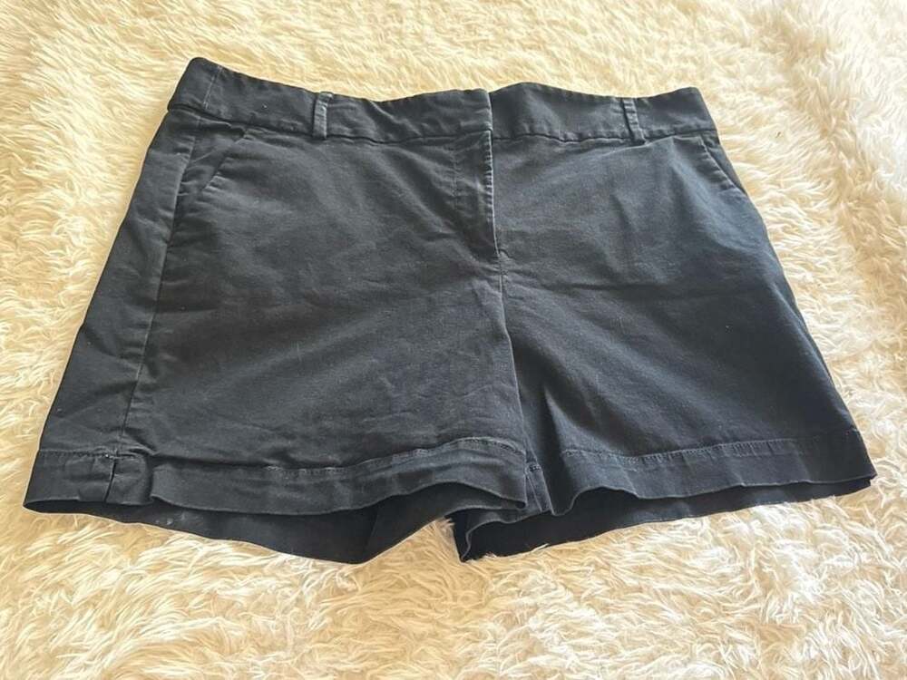 LOFT The Riviera Short Women's Size 14 Black Cotton Chino Shorts